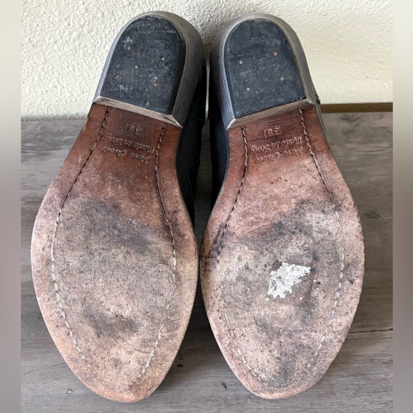 Golden Goose Black Leather Ankle Boots Size 38 - Picture 10 of 11